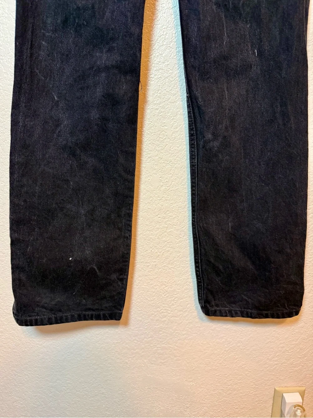 Free People We The Free Distressed Paint Splattered Black Jeans Size 27